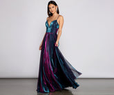 Vanda Formal Iridescent Metallic Dress Sai Feel